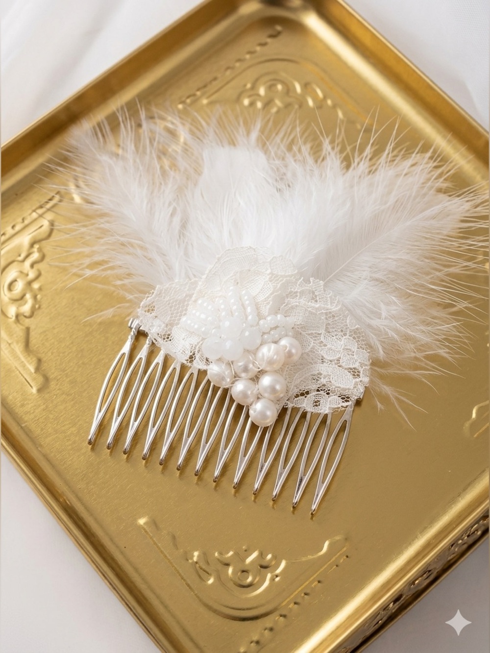 ✨ Custom Order Placeholder: 1920s Bridal Feather Aigrette Hair Comb ✨